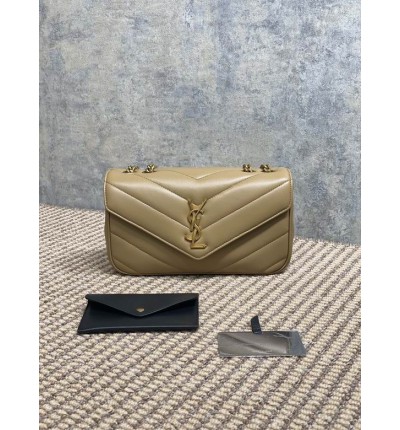 Ysl loulou small in matelassé lambskin 24x14x6cm