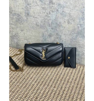 Ysl loulou mini in lambskin 20 X 12 X 5 CM