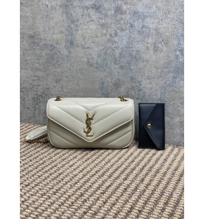 Ysl loulou mini in lambskin 20 X 12 X 5 CM