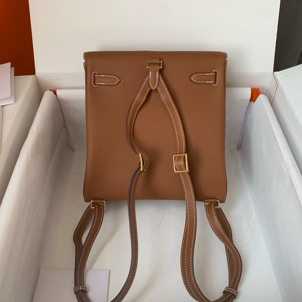 Hermès Kelly Ado backpack in black togo leather 22X22X10CM Bags