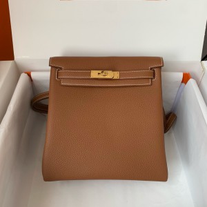 Hermès Kelly Ado backpack in black togo leather 22X22X10CM Bags