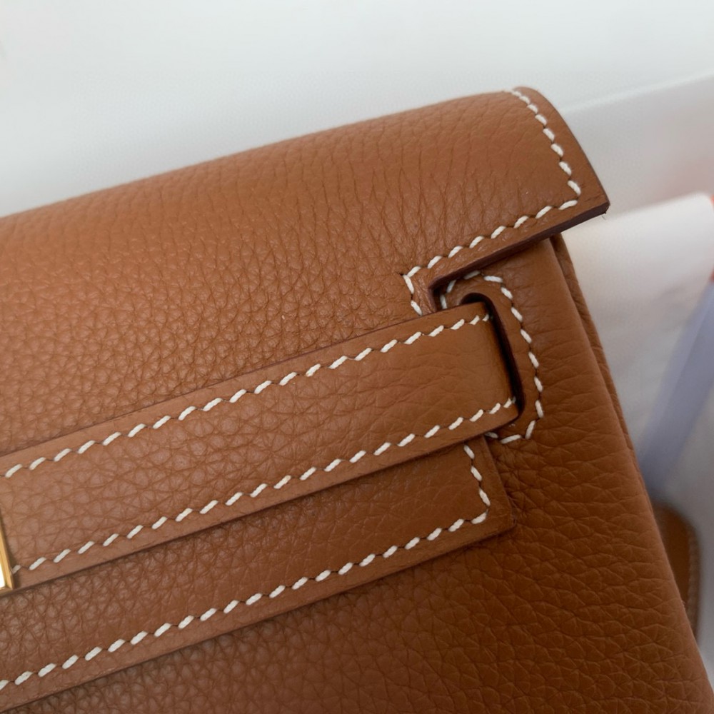 Hermès Kelly Ado backpack in black togo leather 22X22X10CM Bags