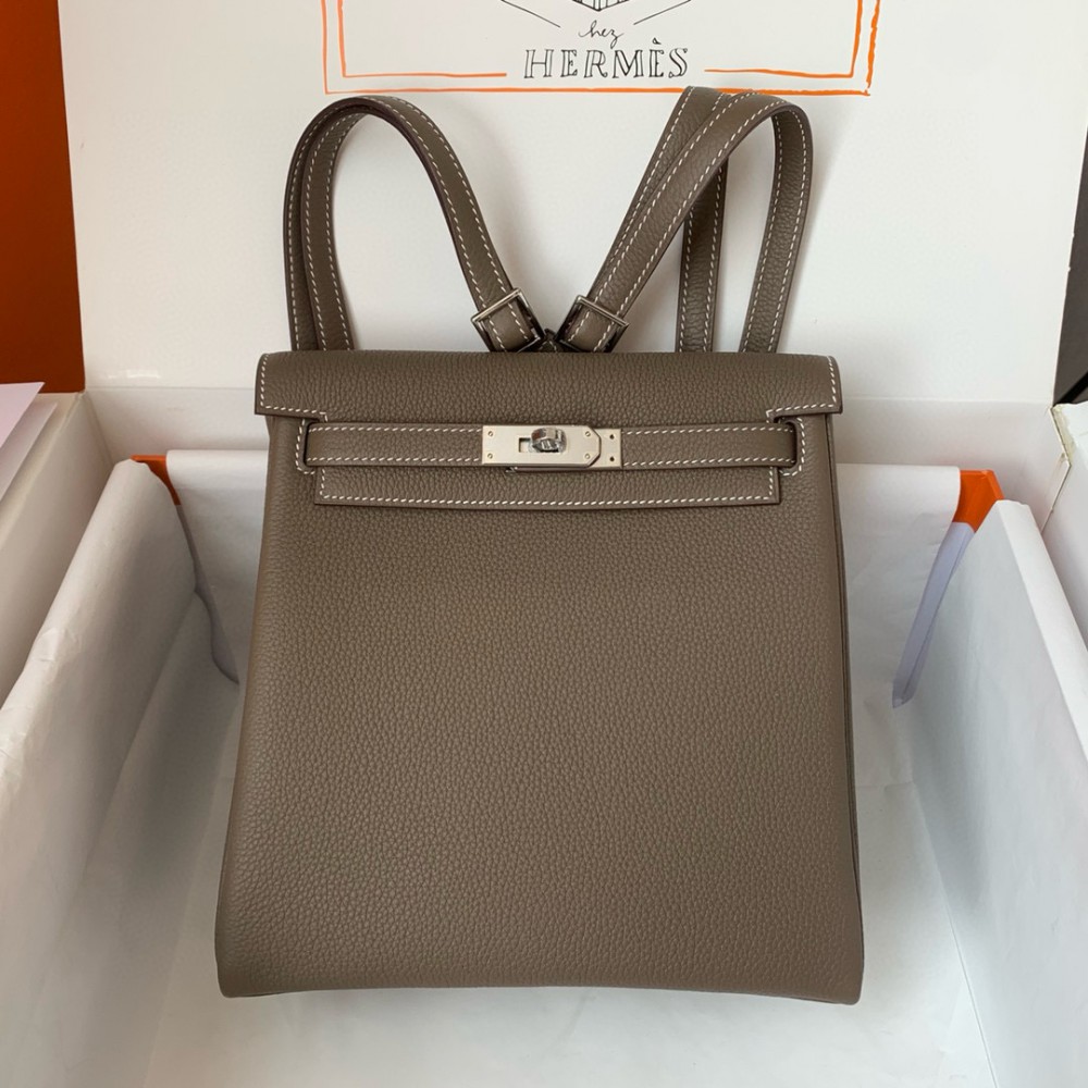 Hermès Kelly Ado backpack in black togo leather 22X22X10CM Bags