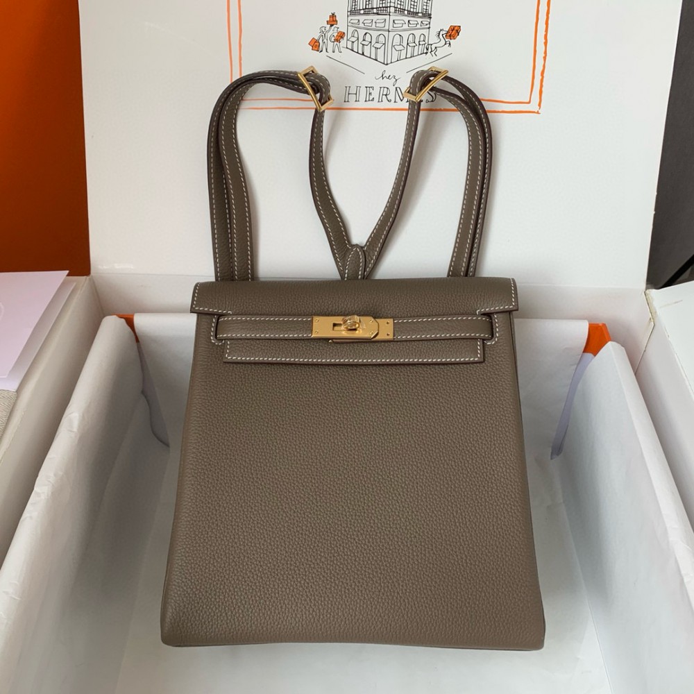 Hermès Kelly Ado backpack in black togo leather 22X22X10CM Bags