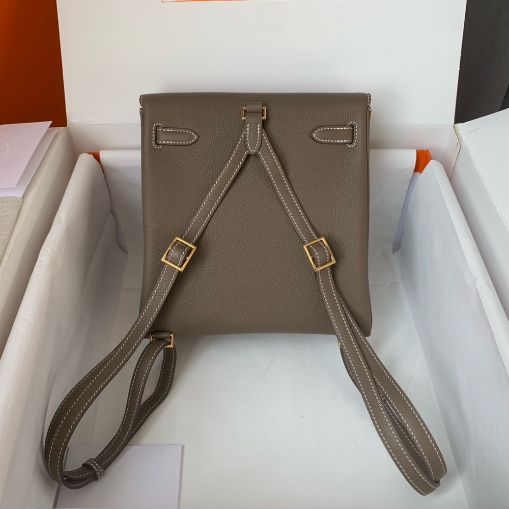 Hermès Kelly Ado backpack in black togo leather 22X22X10CM Bags