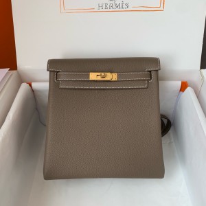 Hermès Kelly Ado backpack in black togo leather 22X22X10CM Bags