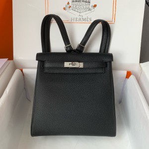 Hermès Kelly Ado backpack in black togo leather 22X22X10CM Bags