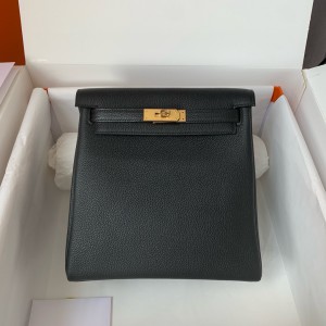 Hermès Kelly Ado backpack in black togo leather 22X22X10CM Bags
