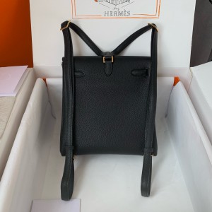 Hermès Kelly Ado backpack in black togo leather 22X22X10CM Bags