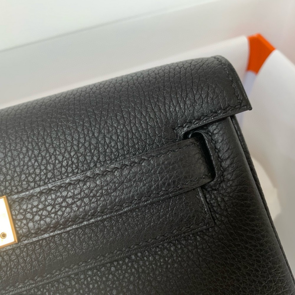 Hermès Kelly Ado backpack in black togo leather 22X22X10CM Bags