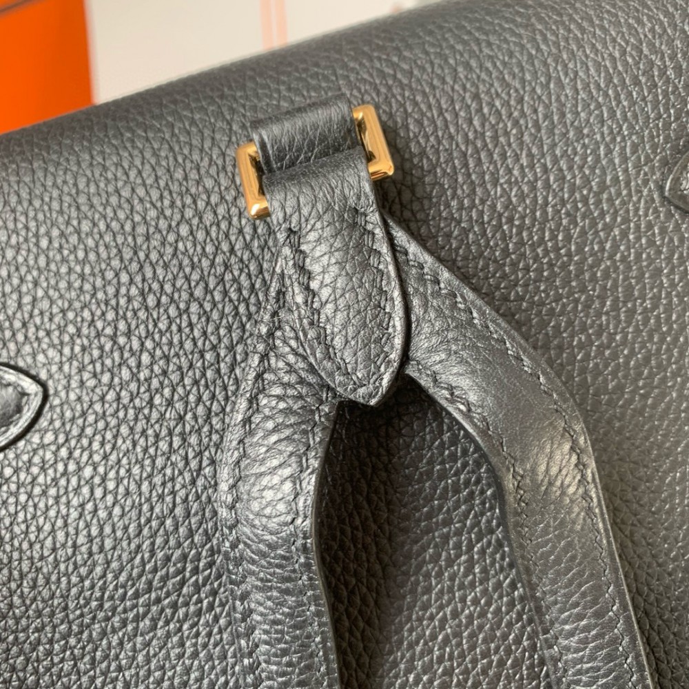 Hermès Kelly Ado backpack in black togo leather 22X22X10CM Bags