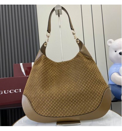 Gucci B medium shoulder bag suede 815924 W49cm x H46cm x D4cm