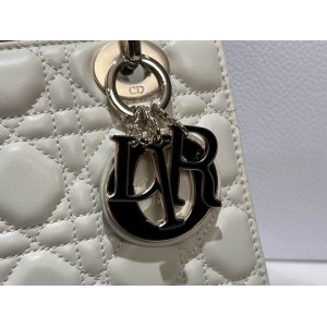 Dior lady small size 20x17x8cm lampskin leather Bags