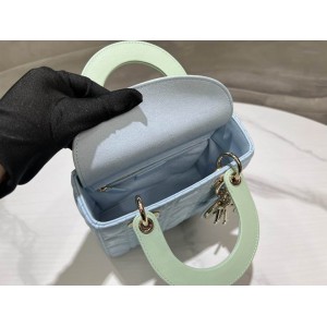 Dior lady small size 20x17x8cm lampskin leather Bags
