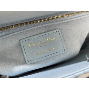 Dior lady small size 20x17x8cm lampskin leather Bags