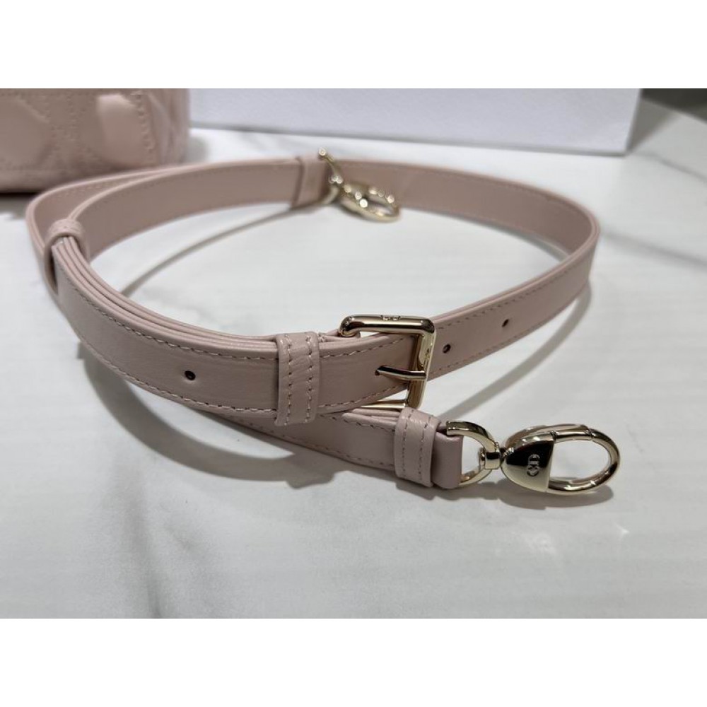 Dior lady small size 20x17x8cm lampskin leather Bags