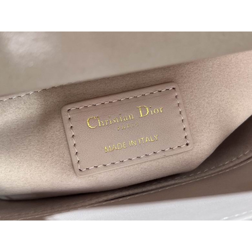Dior lady small size 20x17x8cm lampskin leather Bags