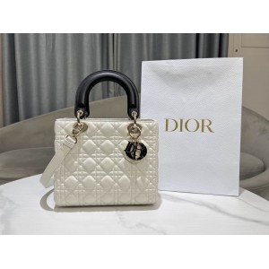 Dior lady medium size 24x20x11cm lampskin leather Bags