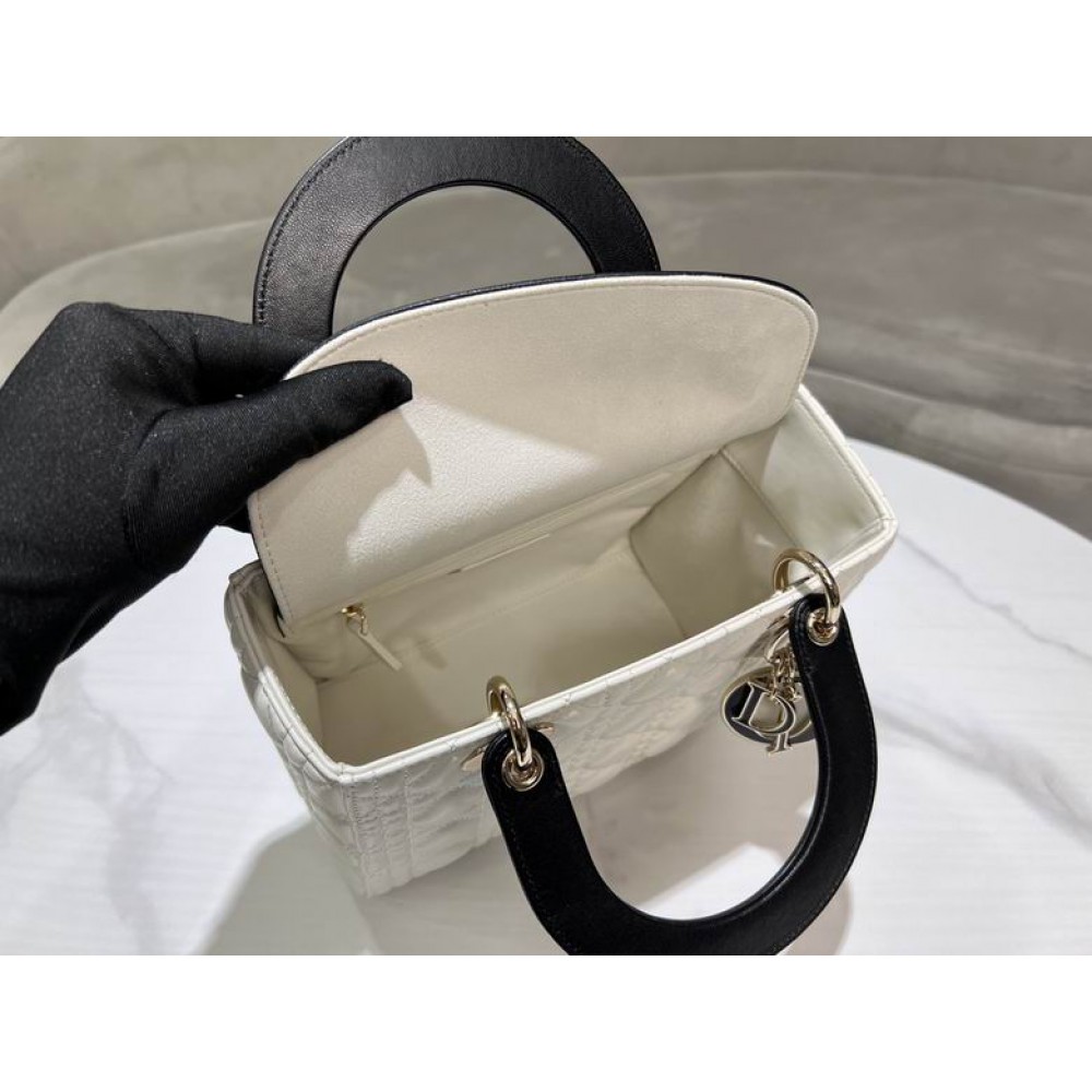Dior lady medium size 24x20x11cm lampskin leather Bags