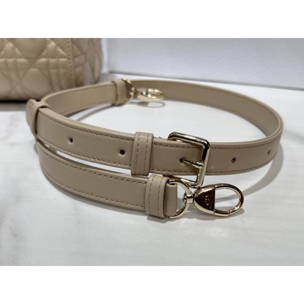 Dior lady medium size 24x20x11cm lampskin leather Bags