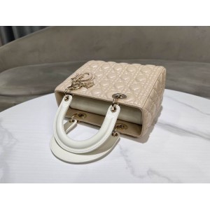 Dior lady medium size 24x20x11cm lampskin leather Bags