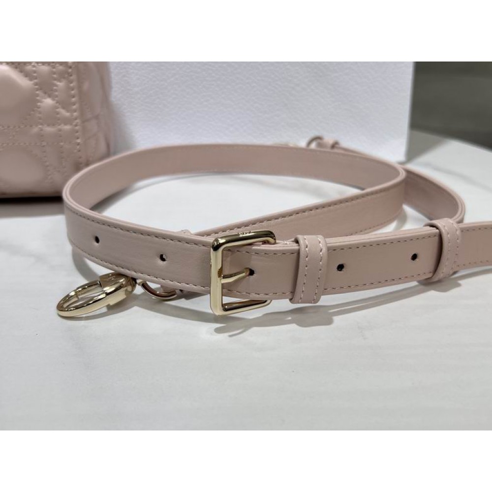 Dior lady medium size 24x20x11cm lampskin leather Bags
