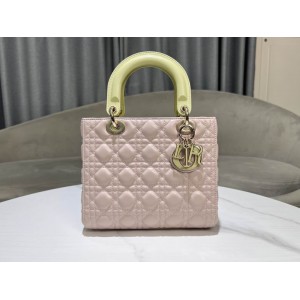 Dior lady medium size 24x20x11cm lampskin leather Bags