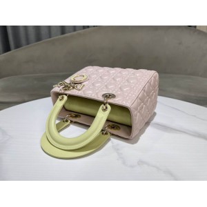 Dior lady medium size 24x20x11cm lampskin leather Bags