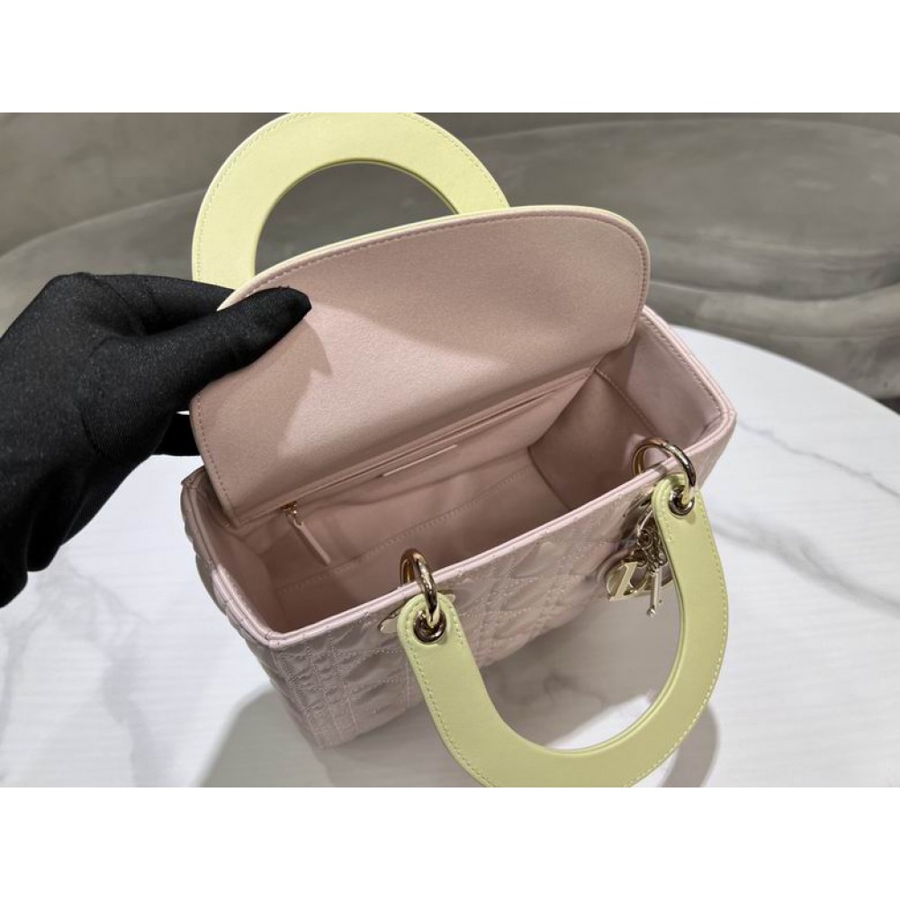 Dior lady medium size 24x20x11cm lampskin leather Bags