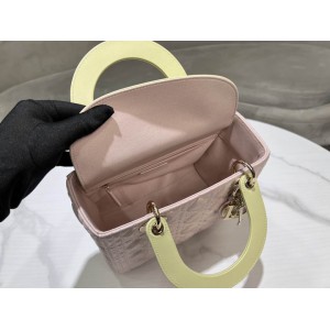 Dior lady medium size 24x20x11cm lampskin leather Bags