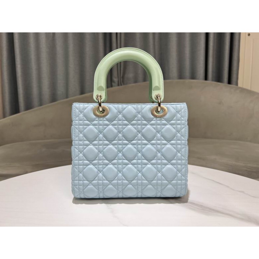 Dior lady medium size 24x20x11cm lampskin leather Bags
