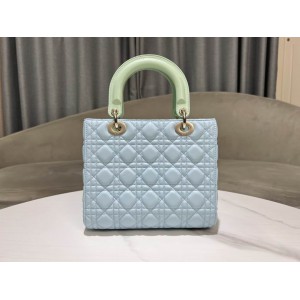 Dior lady medium size 24x20x11cm lampskin leather Bags