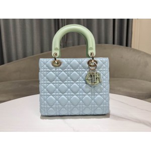 Dior lady medium size 24x20x11cm lampskin leather Bags