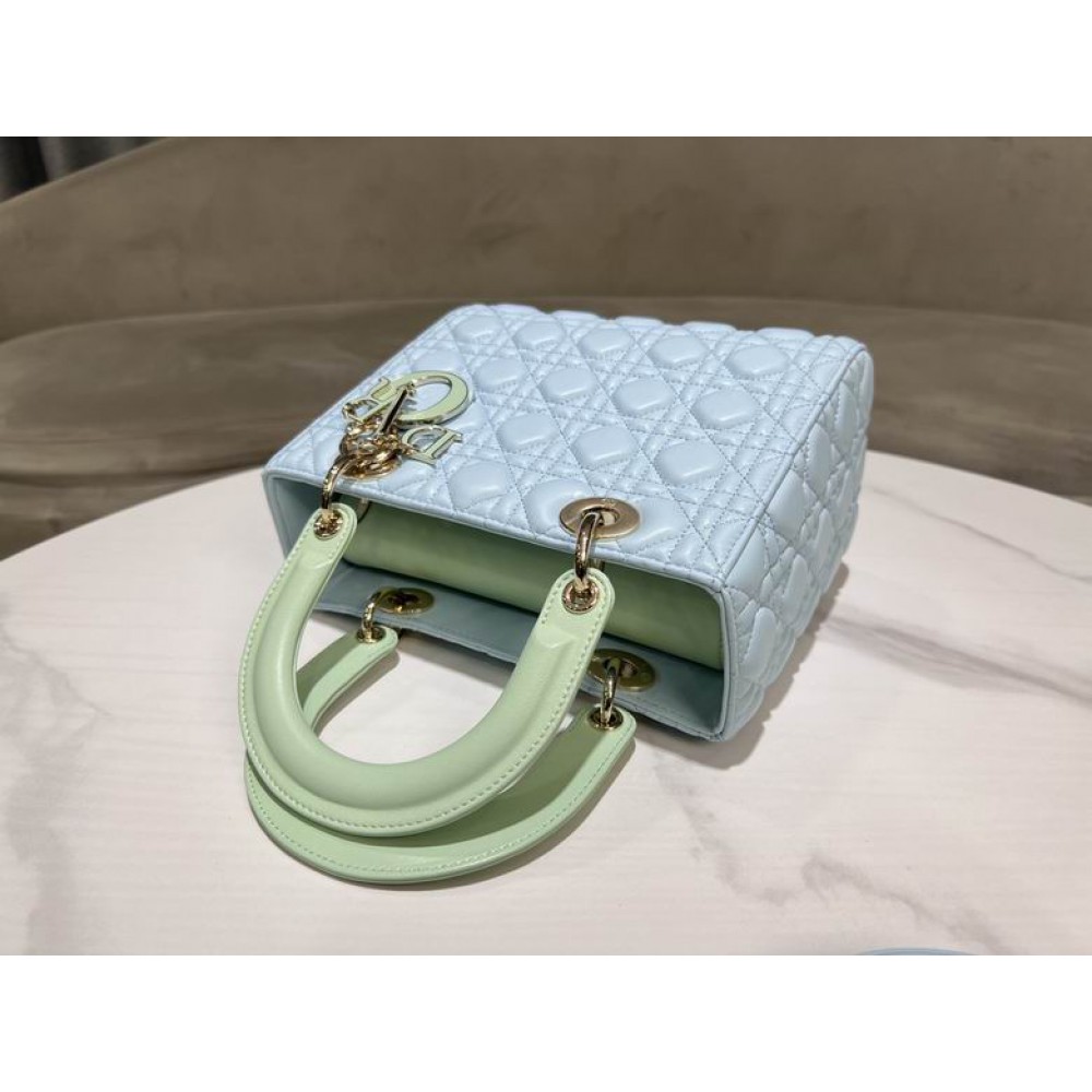 Dior lady medium size 24x20x11cm lampskin leather Bags