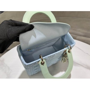 Dior lady medium size 24x20x11cm lampskin leather Bags