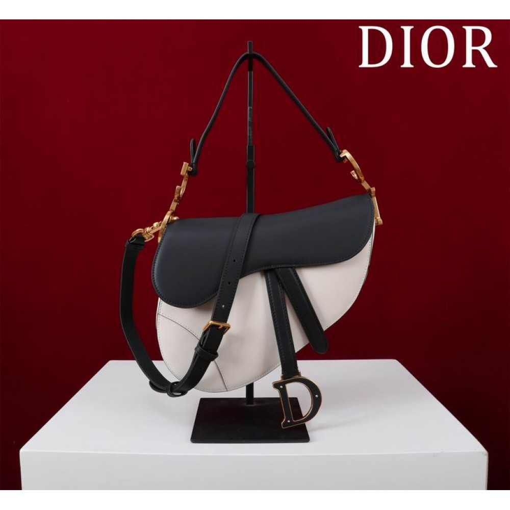 Dior Saddle Bag with Strap two tone 25.5 x 20 x 6.5 cm Bags