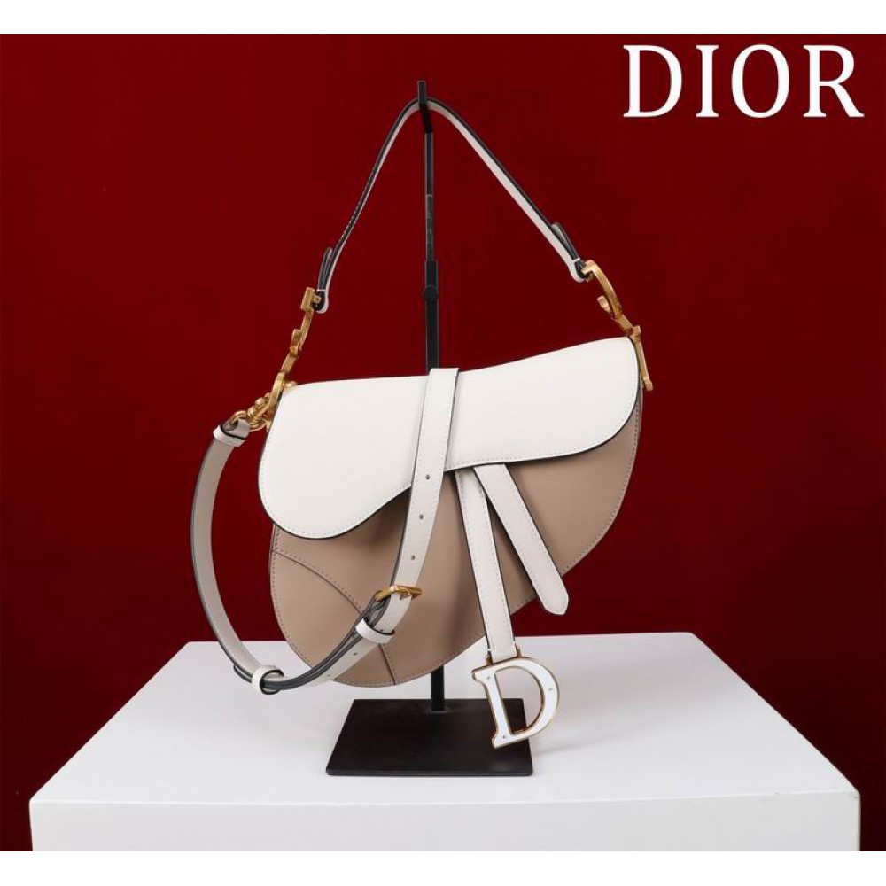 Dior Saddle Bag with Strap two tone 25.5 x 20 x 6.5 cm Bags