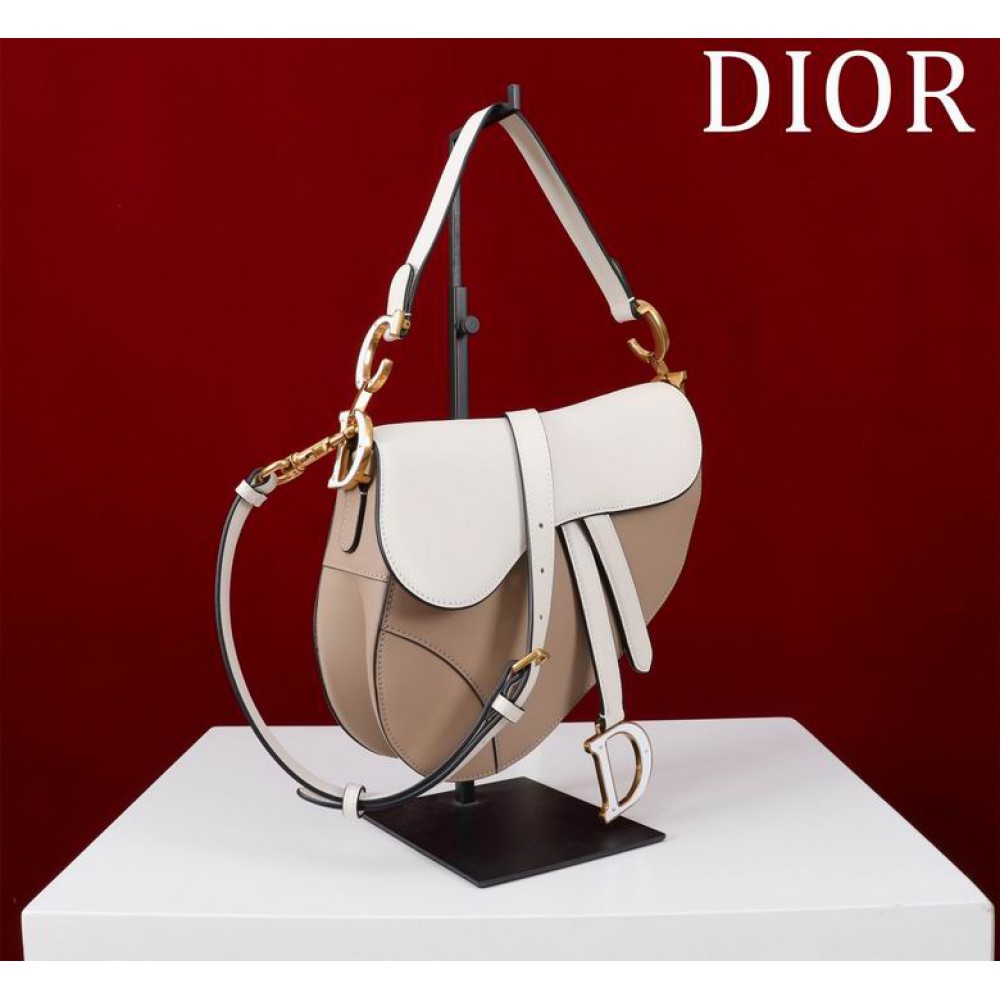 Dior Saddle Bag with Strap two tone 25.5 x 20 x 6.5 cm Bags