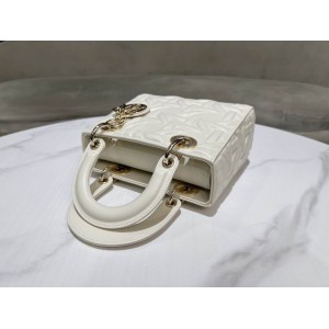 Dior lady small size 20x17x8cm lampskin leather Bags