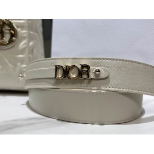 Dior lady small size 20x17x8cm lampskin leather Bags