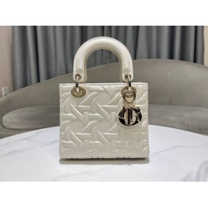 Dior lady small size 20x17x8cm lampskin leather Bags
