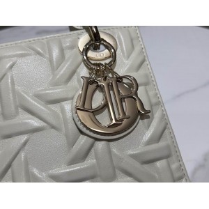 Dior lady small size 20x17x8cm lampskin leather Bags