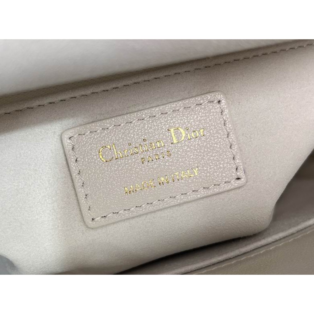 Dior lady small size 20x17x8cm lampskin leather Bags