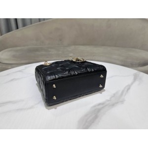 Dior lady small size 20x17x8cm lampskin leather Bags