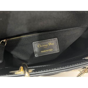 Dior lady small size 20x17x8cm lampskin leather Bags