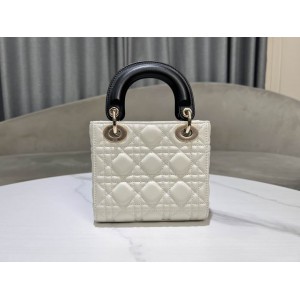 Dior lady mini size 17x15cm lampskin leather Bags