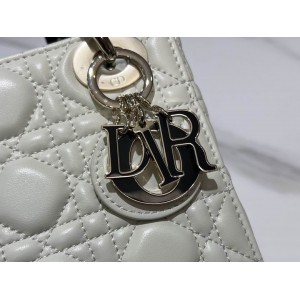 Dior lady mini size 17x15cm lampskin leather Bags
