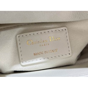 Dior lady mini size 17x15cm lampskin leather Bags