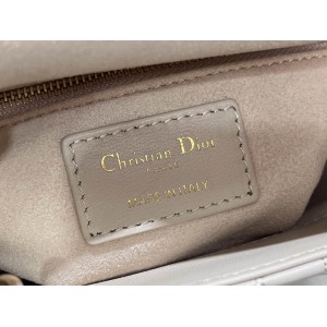 Dior lady mini size 17x15cm lampskin leather Bags