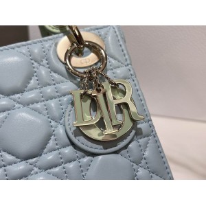 Dior lady mini size 17x15cm lampskin leather Bags